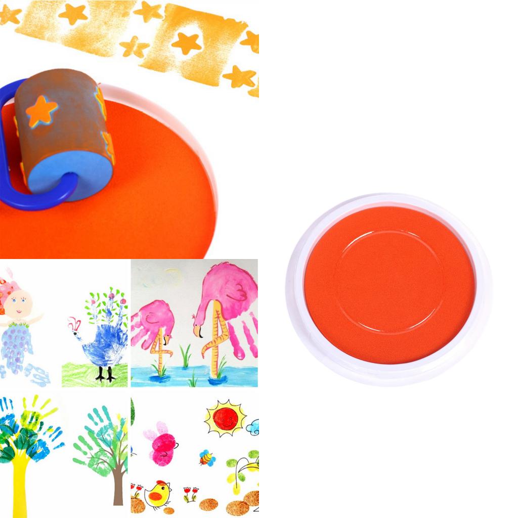 Diy Ink Pad Stempel Vingerverven Craft Kaartmaken Grote Ronde Voor Kinderen Kunstenaars