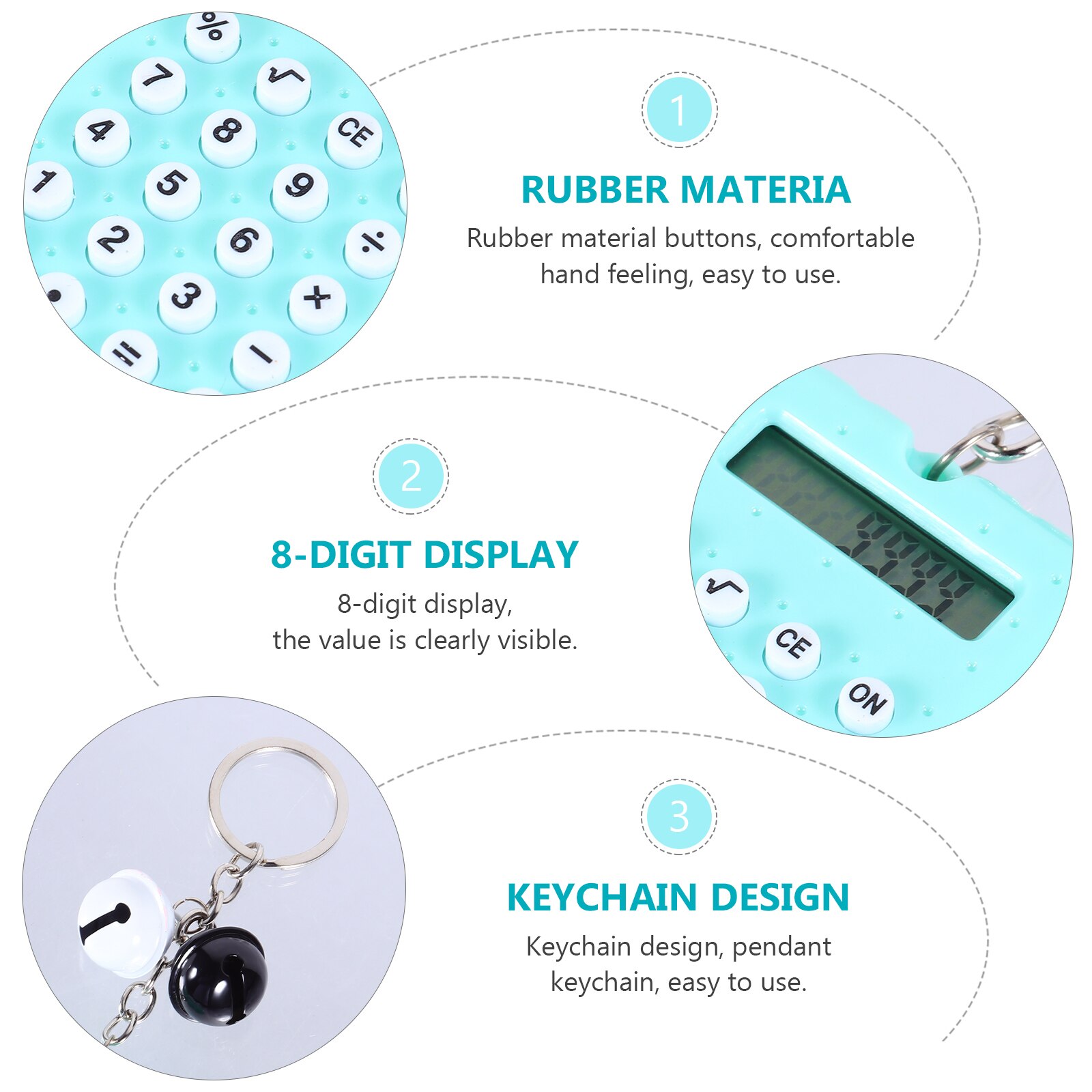 Mini Calculator 8-Digit Display Calculator Portable Pocket Calculator Stationery