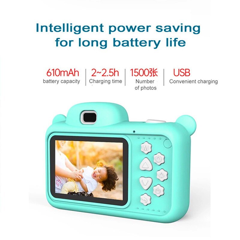 Children Mini Camera Full HD 1080P Portable Digital Video Photo Camera 2 Inch Screen Display Children Kids Game Study Toy Camera