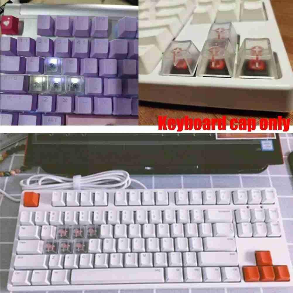 10 pieces transparent abs keycaps mechanical keyboard keycaps matte backlit keycaps for gateron switches mechanical keyboard  g7 i 2