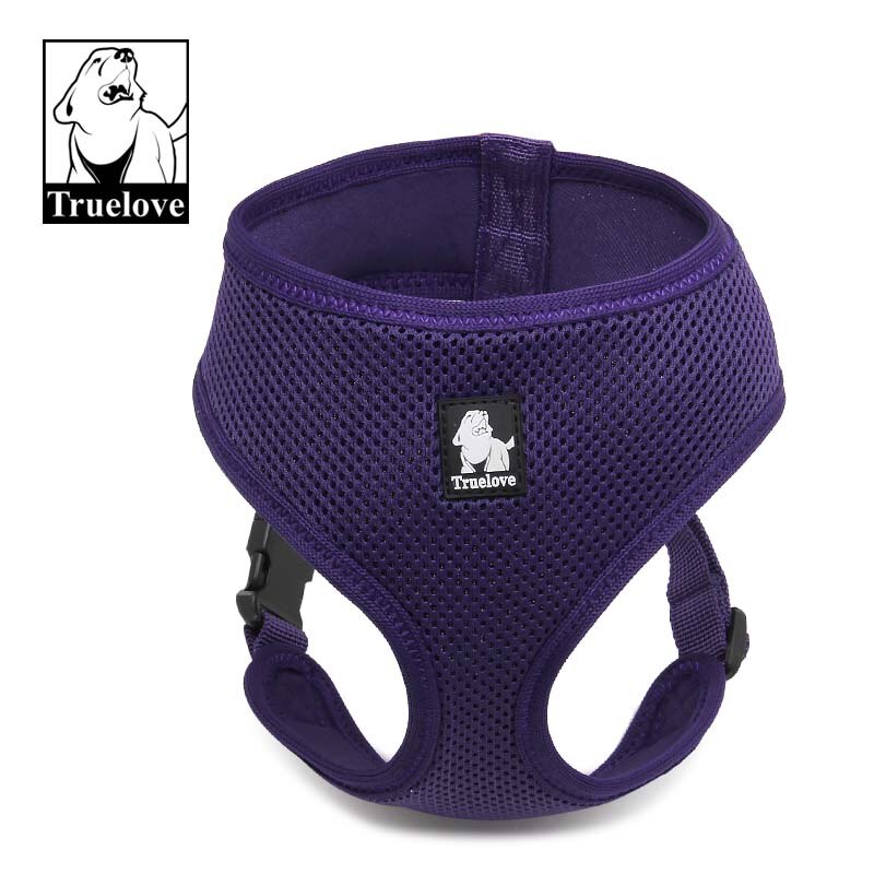 Truelove Puppy Cat Pet Dog Harness Breathable Mesh Nylon dog Harness Strap Soft Walk Vest Collar For Small Medium Size Dog Pets: L 48-58cm Chest / lilac