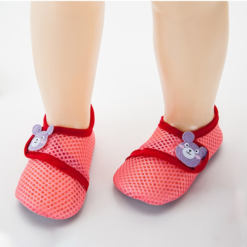Newborn Baby Girl Boy Mesh Breathable Shoes Socks Infant Soft Sole Comfortable Cotton Cartoon Anti-slip Shoe Toddler Floor Sock