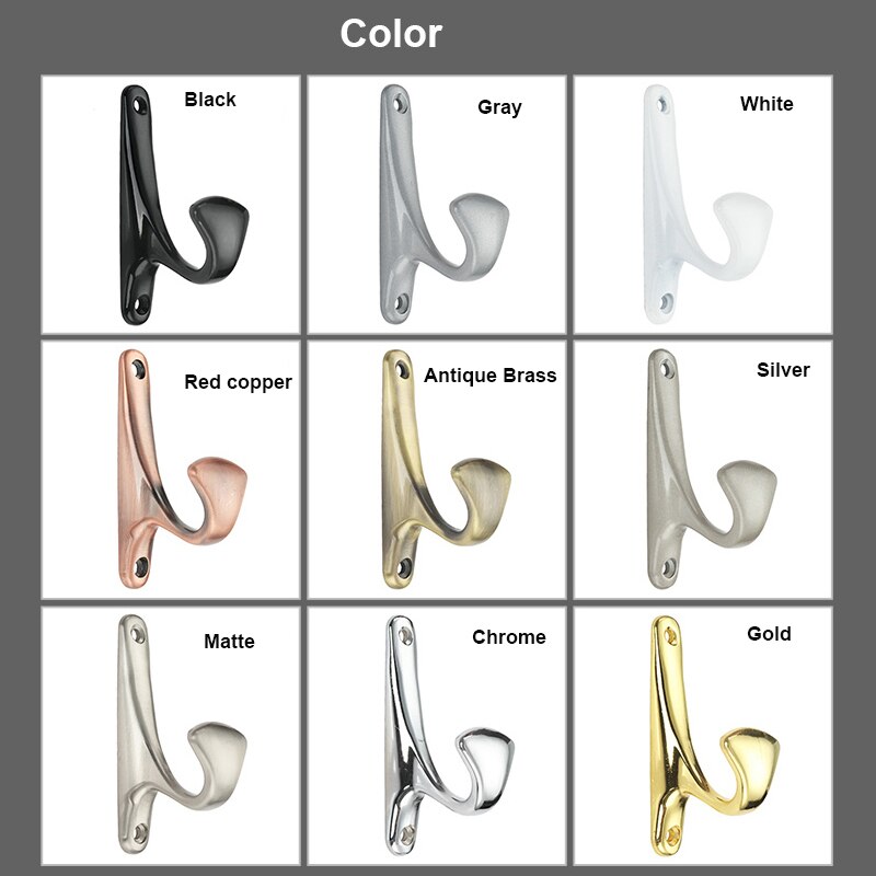 87*46mm Brons Metalen deur muur haken hanger Antieke Haken Muur Hanger Gebogen Gesp Hoorn Lock Sluiting Gewaad haken Voor Kleding