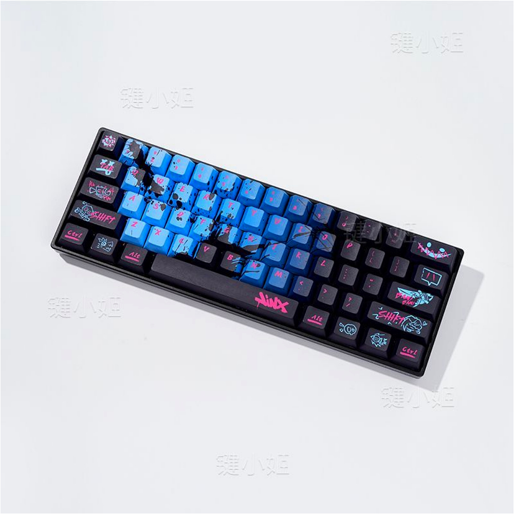 Jinx Personality Key Cap Set PBT 137 Key Gaming Key Cap for 60/84/98/108 Mechanical Keyboard Profile MX Switch
