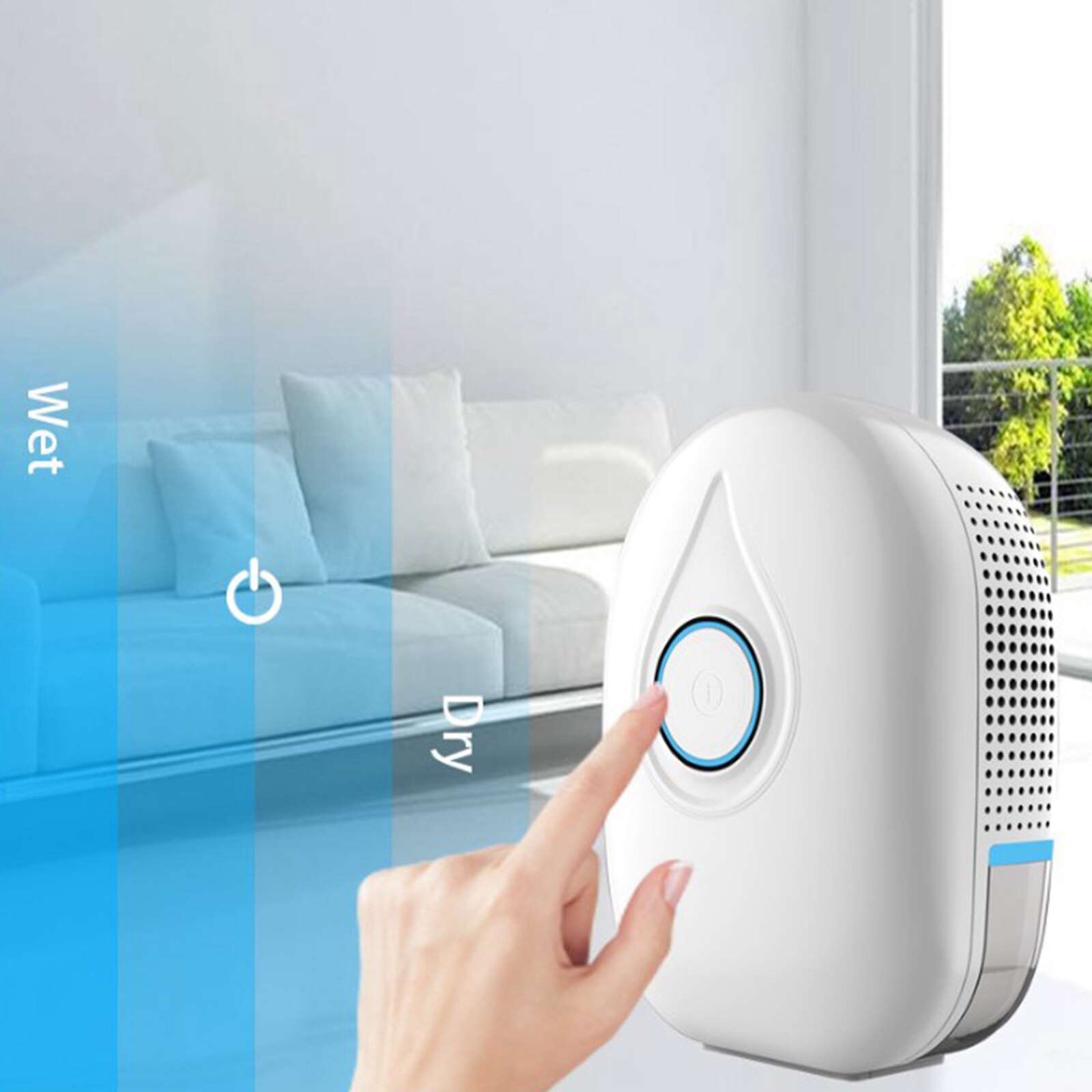 Mini Dehumidifier(Below 1L) Portable Multi-functional Small Dehumidifier for High Humidity in Home, Kitchen, Bedroom: Blue