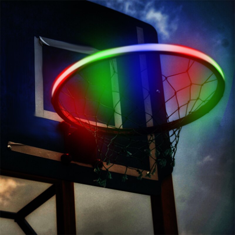 LED Basketball Hoop Lights Solar Light Basketball Rim Light Glow in the Dark for Indoor/Outdoor Basketball Hoop