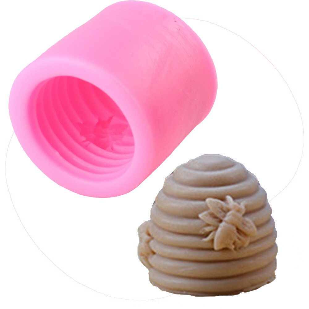 Silikone stearinlys forme 3d bi honeycomb bikubeforme til hjemmelavet bivoks sæbe farveblyant voks smelte bistader stearinlysfremstillingsudstyr: Kun silikoneform 01