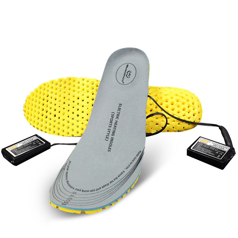 Plantillas calefactables para calzado de invierno, plantillas eléctricas con carga para botas, para mantener el calor con almohadillas para pies de piel con batería