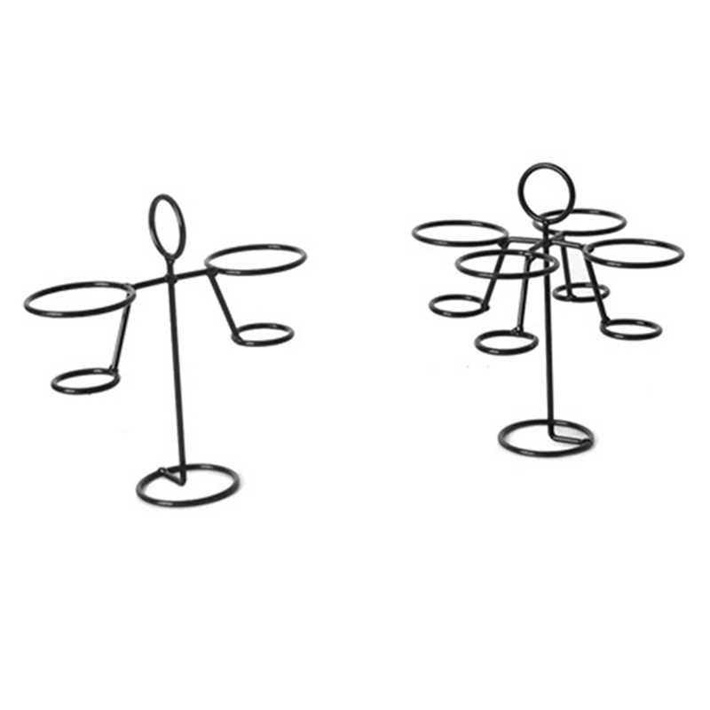 Czarny żelazny stożek lody stojak stożek stożek stojak mini lody bukiet stojak