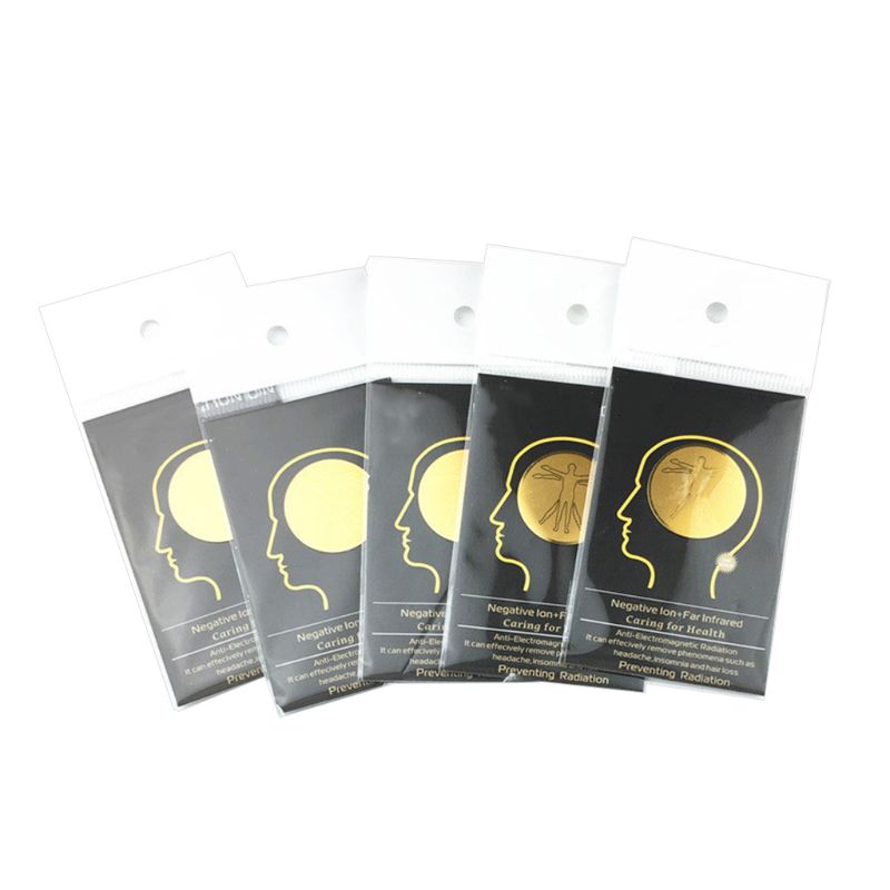 5PCS 24K Golden Anti Radiation Sticker Round Against EMF Scalar Shield Phone Stickes Paster for Cellphones Laptops