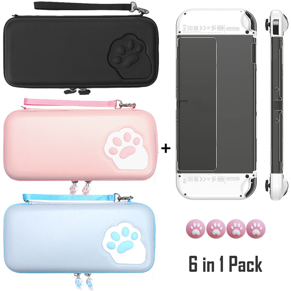 Crystal Clear Beschermhoes Dekking Voor Nintendo Switch Oled Opbergtas Voor Schakelaar Oled Reizen Draagbare Pouch Game Accessoires