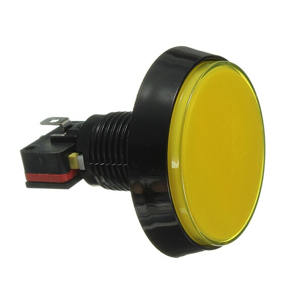 Arcade Knop 5 Kleuren LED Licht Lamp 60 MM 45 MM Grote Ronde Arcade Video Game Player Drukknop: 60mm yellow