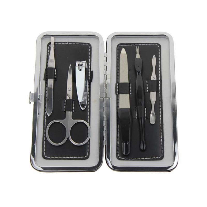 6Pcs/Set Best Luxury French Long Men Male Travel Nail Care Manicure Pedicure Nail Clipper Set Kit Tool Product
