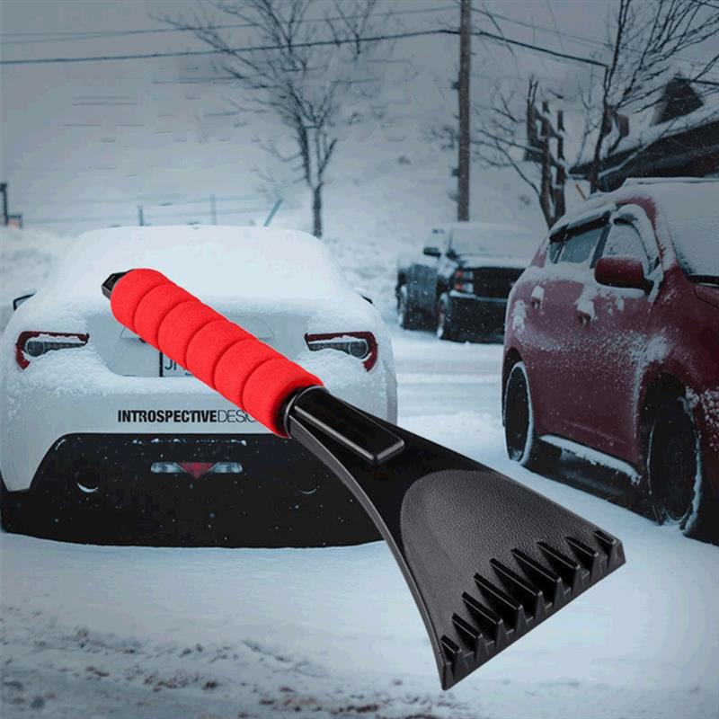 Eliminador de nieve para parabrisas de coche, escoba para eliminar el hielo y la escarcha del vehículo, con agujero trasero