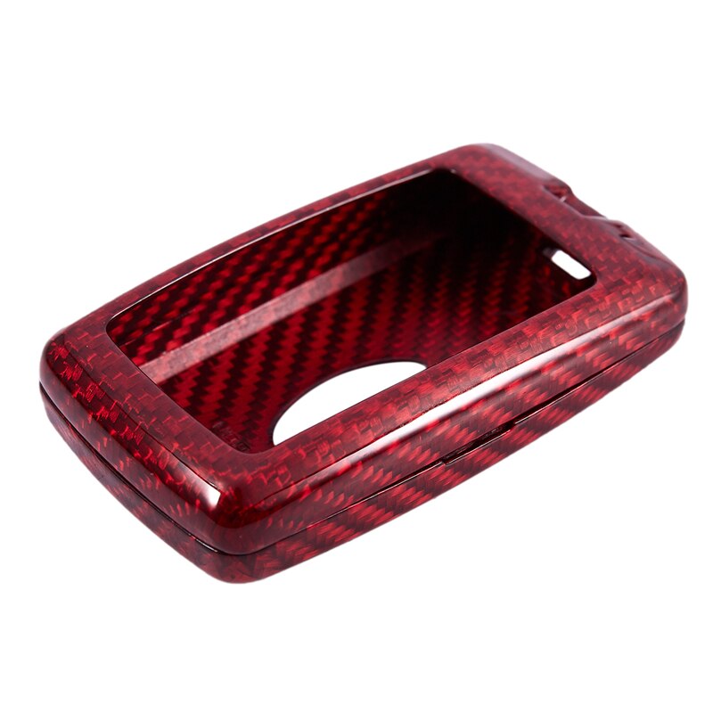 Premium Real Carbon Fiber Red Snap on Case Fit for LAND RANGE ROVER -19 Smart Key Fob Remote