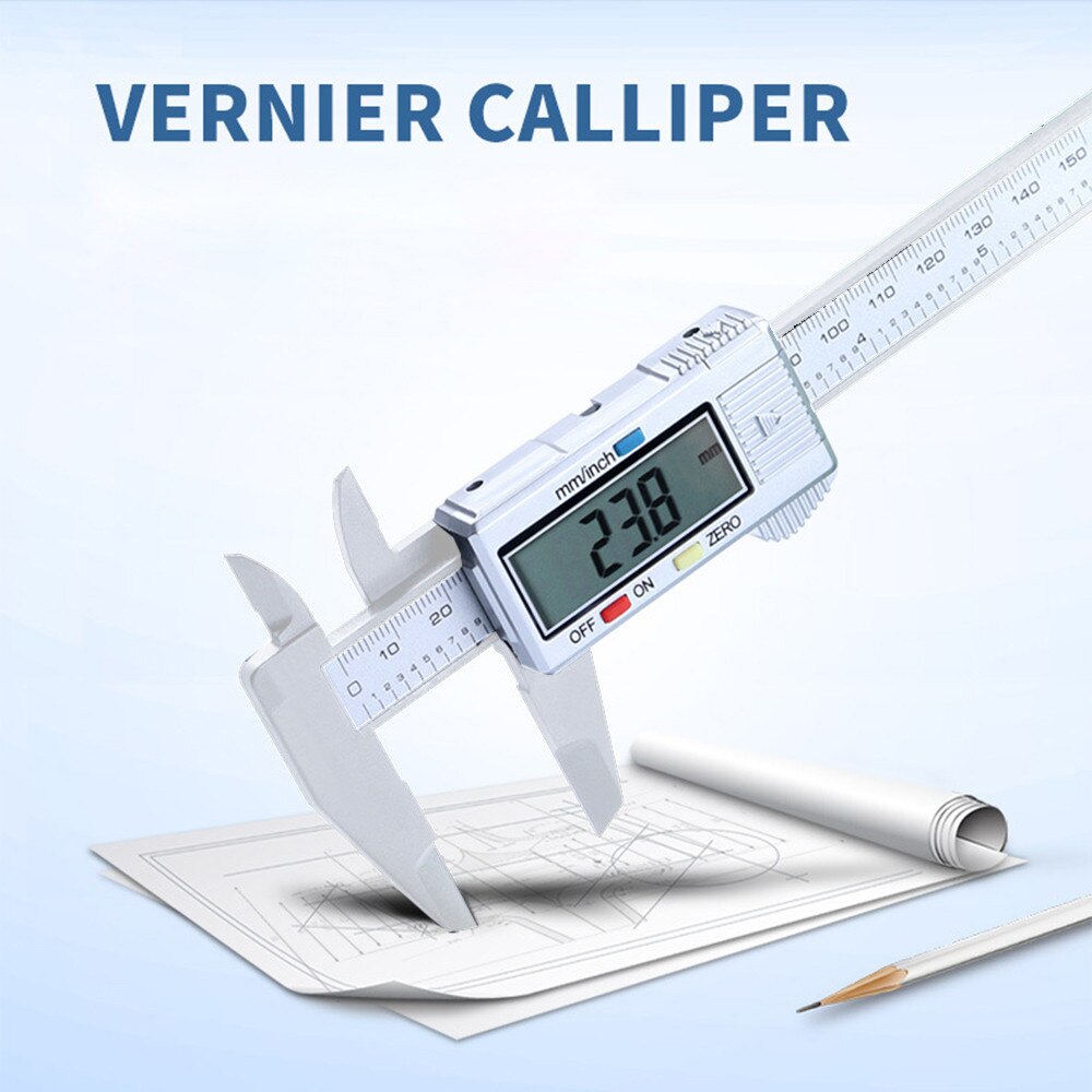 Vernier numérique Calipers155mm 6 pouces LCD électronique jauge de Fiber de carbone hauteur instruments de mesure micromètre FDH