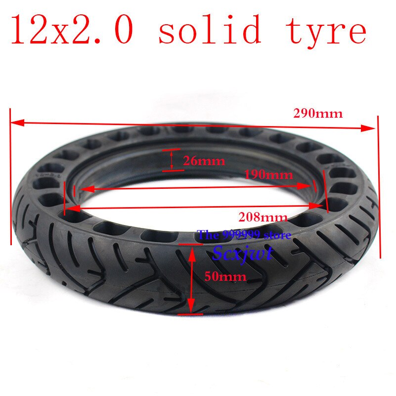 Neumático sólido de 12 pulgadas para patinete eléctrico, buena , 12x2,0, autobalance, para muchos patinetes de gas