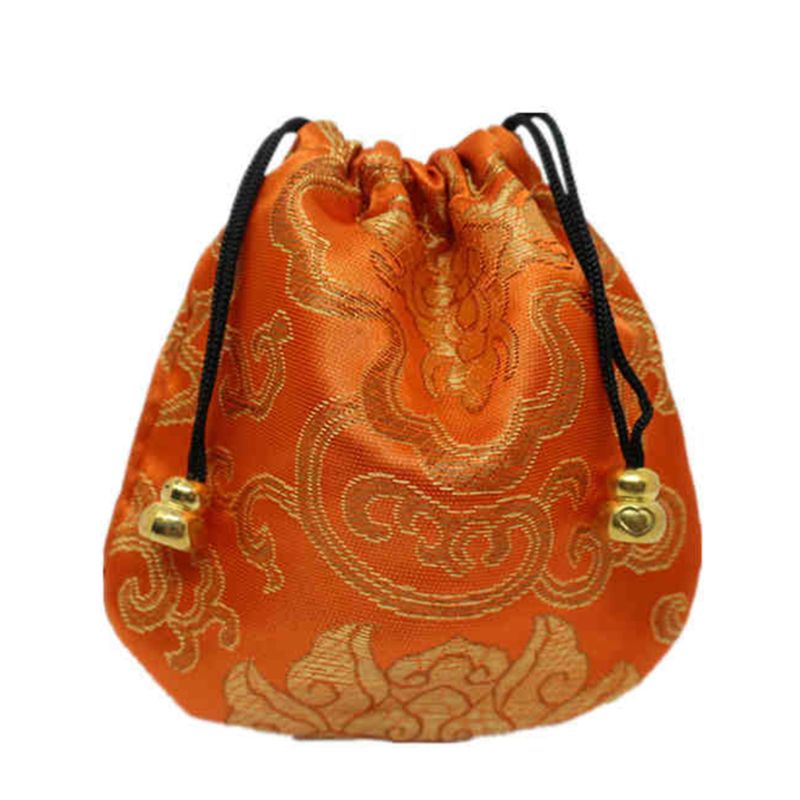 24 Stuks Zijdebrokaat Sieraden Bag Kleine Satijnen Portemonnee Chinese Brocade Geborduurde Trekkoord Bag Voor Ring / E