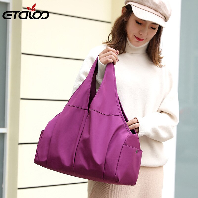 Bolso de mano informal para Mujer, bandolera mensajero, impermeable, de tela de nailon