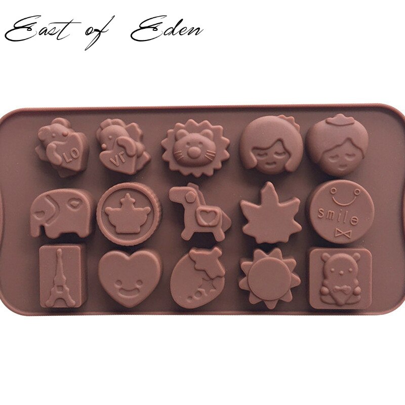 Oosten van Eden Liefde Tulp Chocolade Mould Silicone Jelly Pudding Handgemaakte Zeep Mould Cartoon DIY Bakvorm