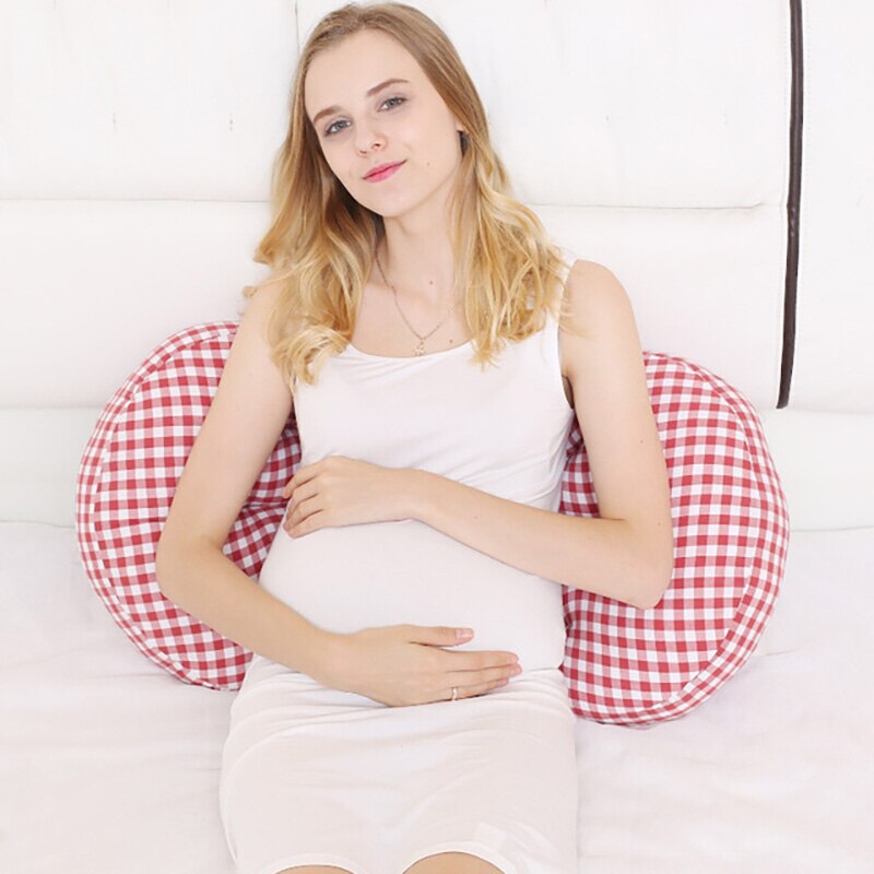 Multifunktion u-form gravide kvinder mavestøttepude graviditet kropspuder til barsel talje beskytter pude