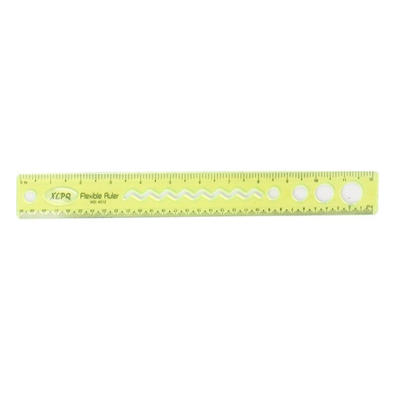 30cm Soft Flexible Ruler Multicolor Measure Straight Rulers Office School Supplies Stationery Students Kids 090F
