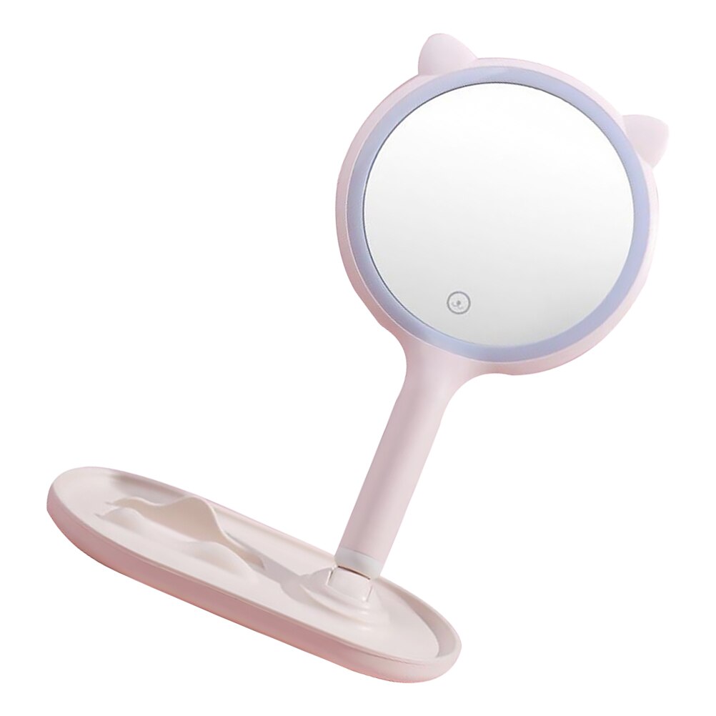 LED Lighting Mirror Desk Makeup Mirror Home Use Girl Cosmetic Light Adorn