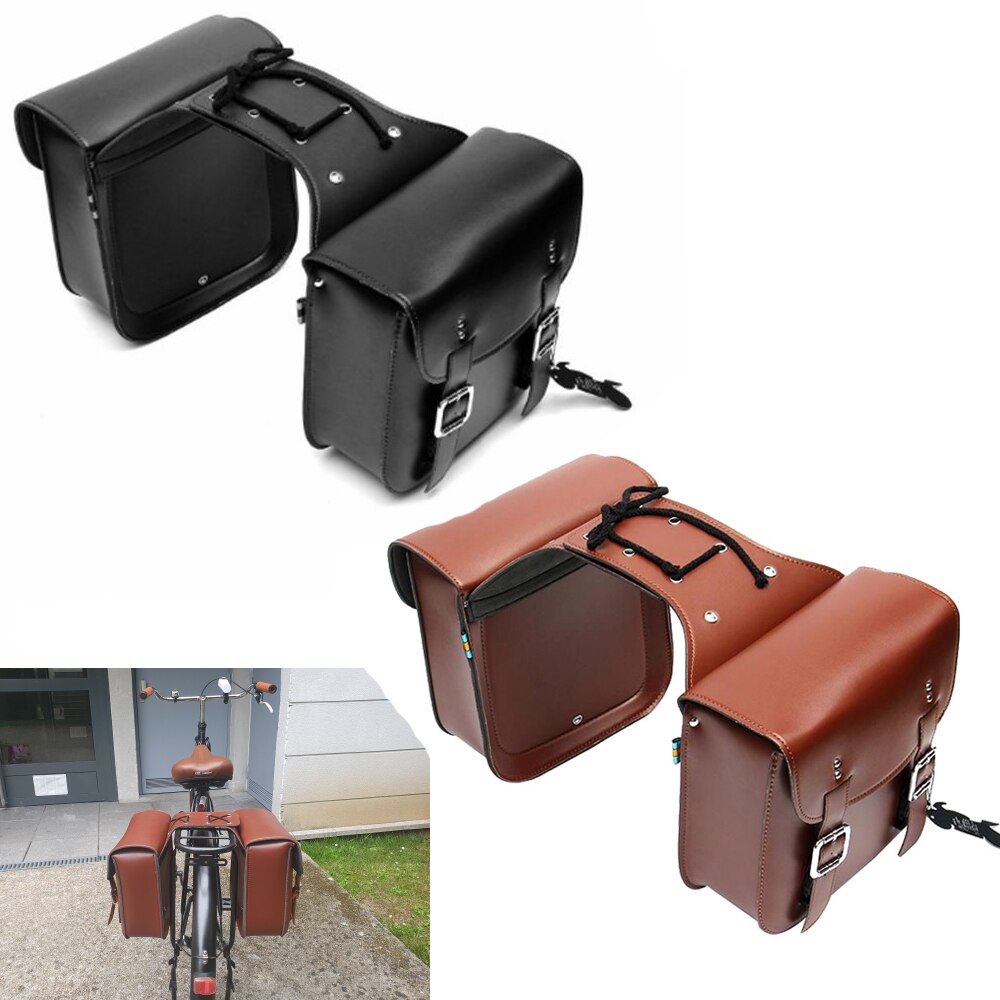 Motorcycle Waterproof Bag Motorcycle Saddle Bags Pu Leather Motorbike Side Tool Bag Out Door Luggage for Sportster XL 883 1200
