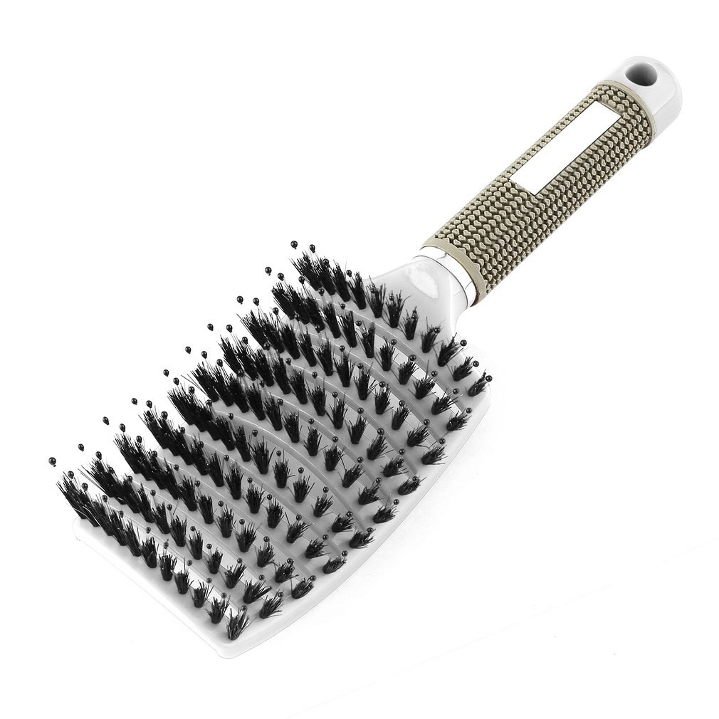 Vrouwen Haar Hoofdhuid Massage Kam Varkenshaar En Nylon Haarborstel Natte Krullend Ontwarren Haar Borstel Voor Salon Kappers Styling Tools