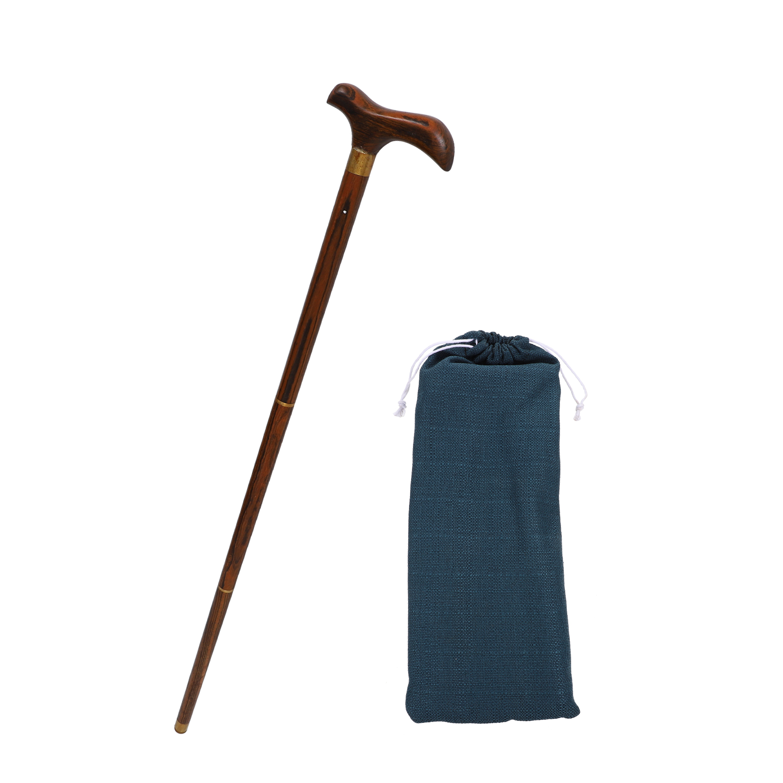 1Pc Wood Walking Stick Outdoor Cane Practical Trekking Pole Hiking Pole: Default Title