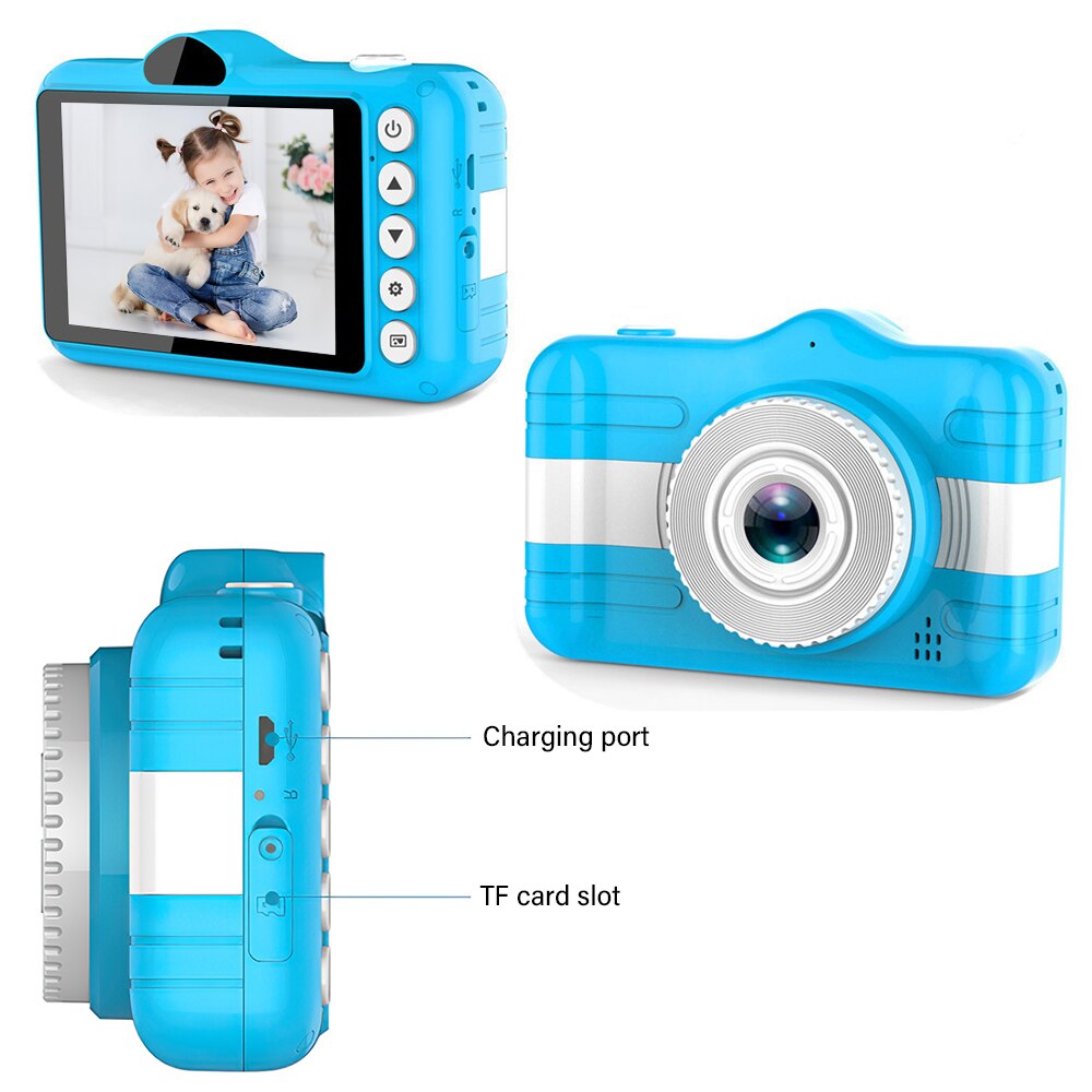 SPASH – Mini caméra numérique HD 1080P pour enfants, 3.5 pouces, caméscope vidéo, jouets avec carte TF de 32 go