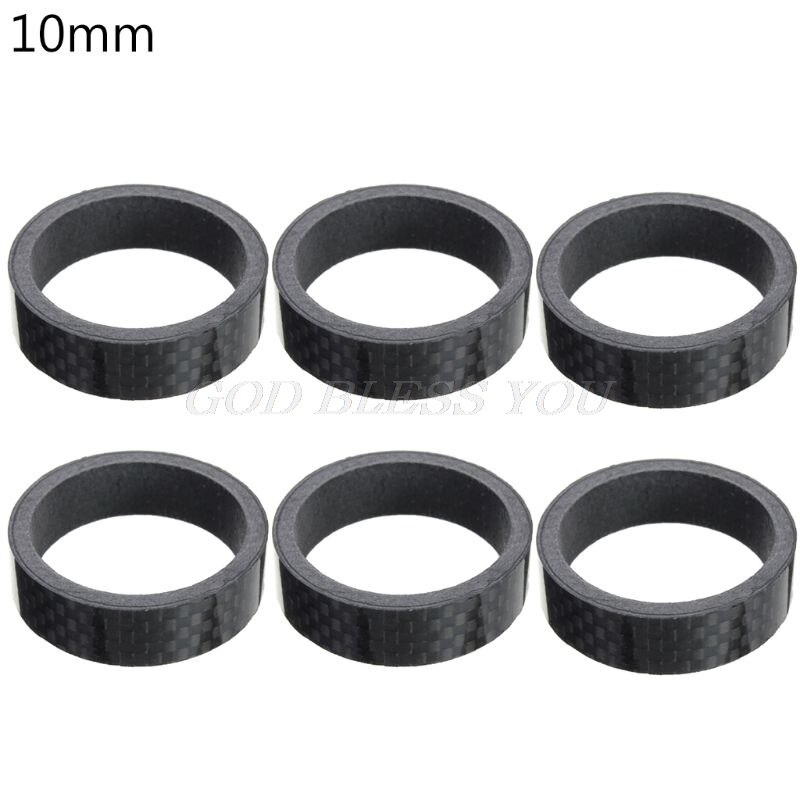 Espaciadores de horquilla de fibra de carbono para bicicleta, junta de anillo para bicicleta, arandela frontal para bicicleta de carretera, espaciadores para manillar de bicicleta, triangulación de: 10mm