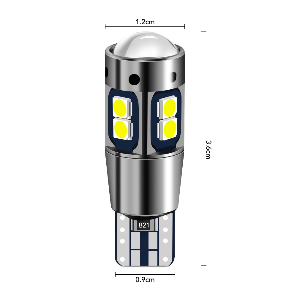 2 uds T10 W5W bombillas LED Interior del coche luz de estacionamiento para peugeot 206, 207, 208, 307, 308, 407, 408, para citroen c4 c5 c3 C4L
