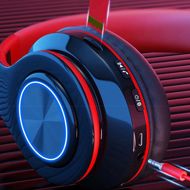 Wireles Bluetooth Kopfhörer Über-Ohr Faltbare Bunte Stereo Computer Drahtlose Kopfhörer Geräuschunterdrückung HIFI TV Spiel Headset