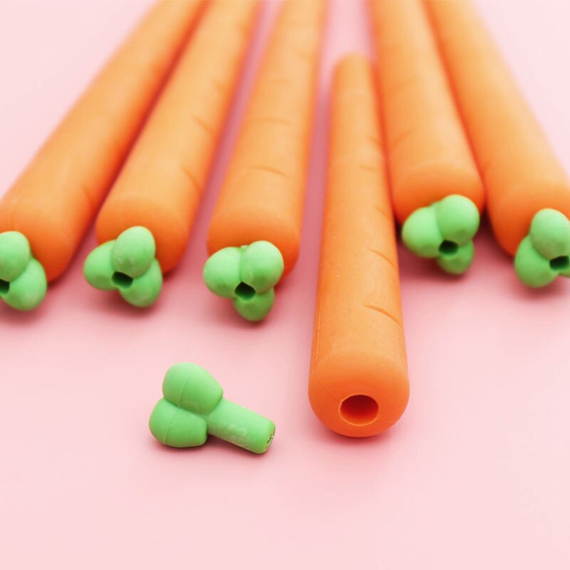 Borrador de zanahoria divertida Linda zanahoria en forma de borrador para niños premios escolares 48 unids/lote