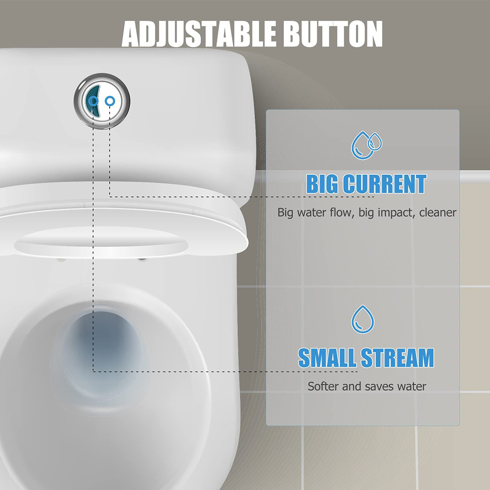 Toilet Push Button Dual Flush Water Saving Round Dual Push Switch For Cistern Tank Water Saving Rod Bathroom