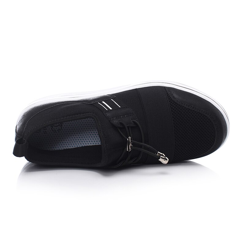 Women Flat Platform Toning Shoes Black Gray Comfortable Ladies Walking Sneakers Spring Autumn Women Slimming Trainer