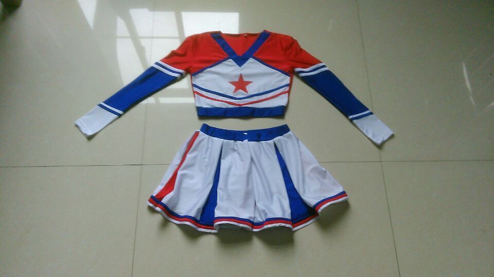 Girl School Uniforms Long Sleeve Uniforms Classs Calisthenics Suit Set Kid Girls Student Competition Suit Girl Cheerleader Suits