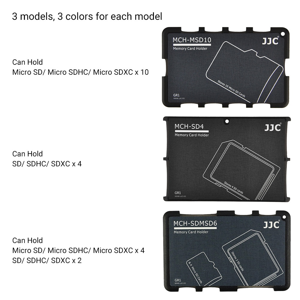 Jjc hukommelseskort etui holder opbevaringsboks pung kreditkort størrelse til sd sdhc sdxc micro sd msd tf kort organizer keeper container