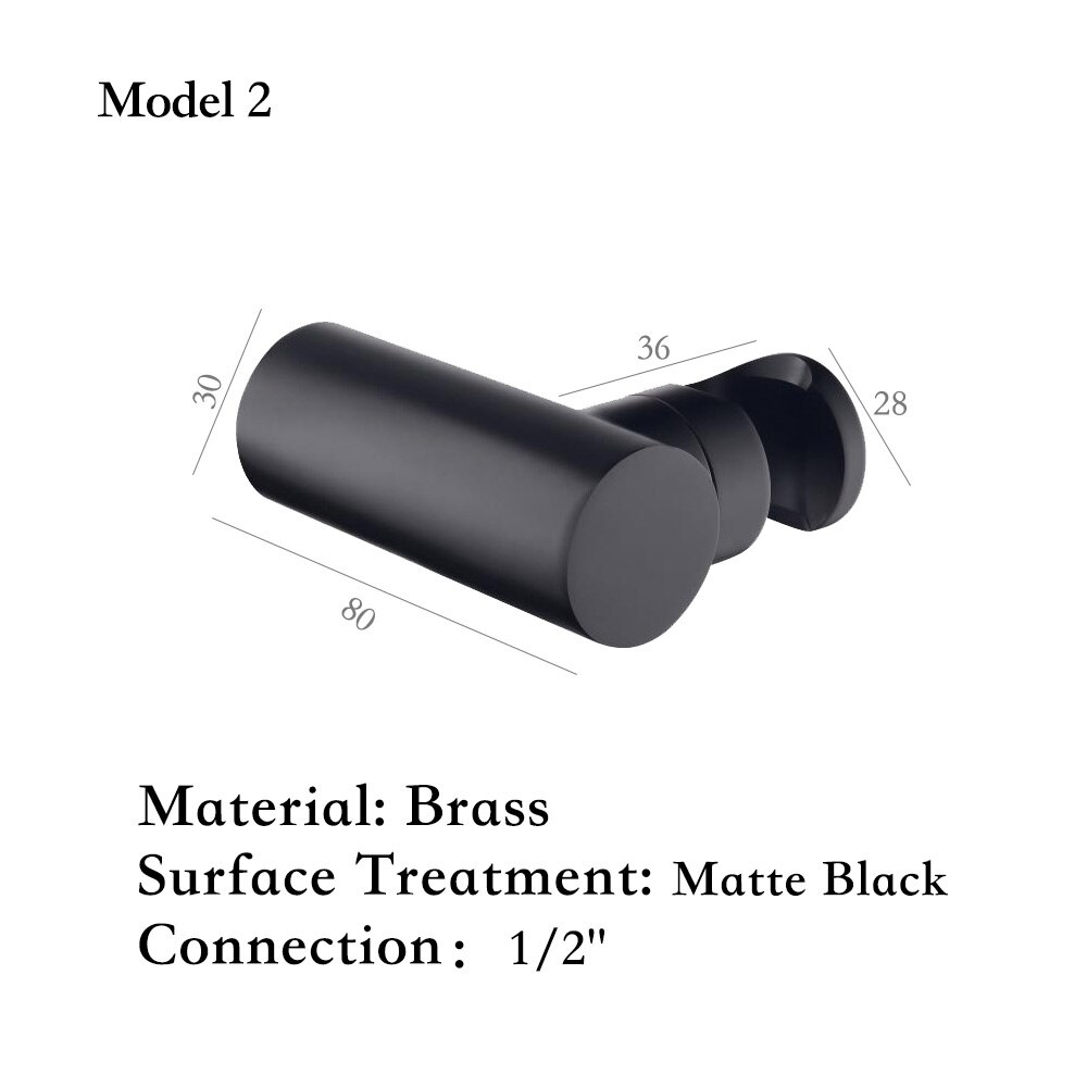 Solid Brass Bathroom Shower Head Connector /Holder with Water Outlet, Wall Mounted Connector Bracket For Shower Accessories: Model 2