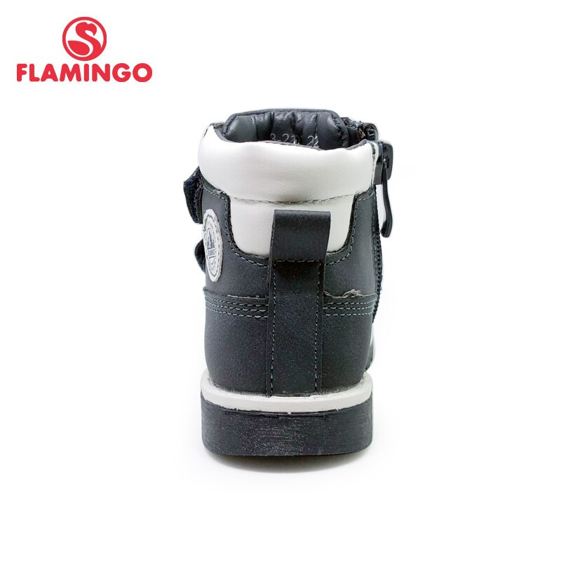 Flamenco otoño niños botas zapatos de los niños de tobillo niños zapatos con gancho y bucle para los niños pequeños 202B-Z23-2122/2123