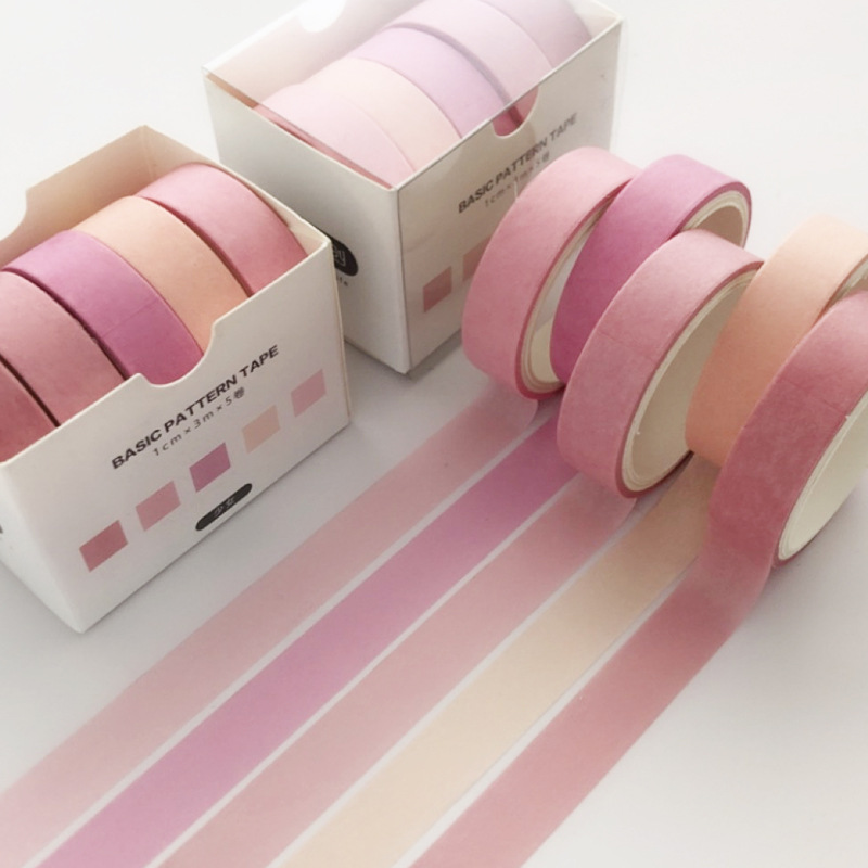 5 st/set washi tape galler maskeringstejp rosa brevpapper kawaii scrapbooking cinta adhesiva decorativa washitape papelaria: 1