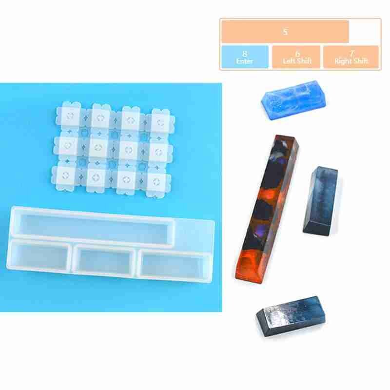 1 PC Manual DIY Mechanical Keyboard Cap Silicone Mold Making Tools UV Epoxy Crystal Crafts Handmade Molds N3T3