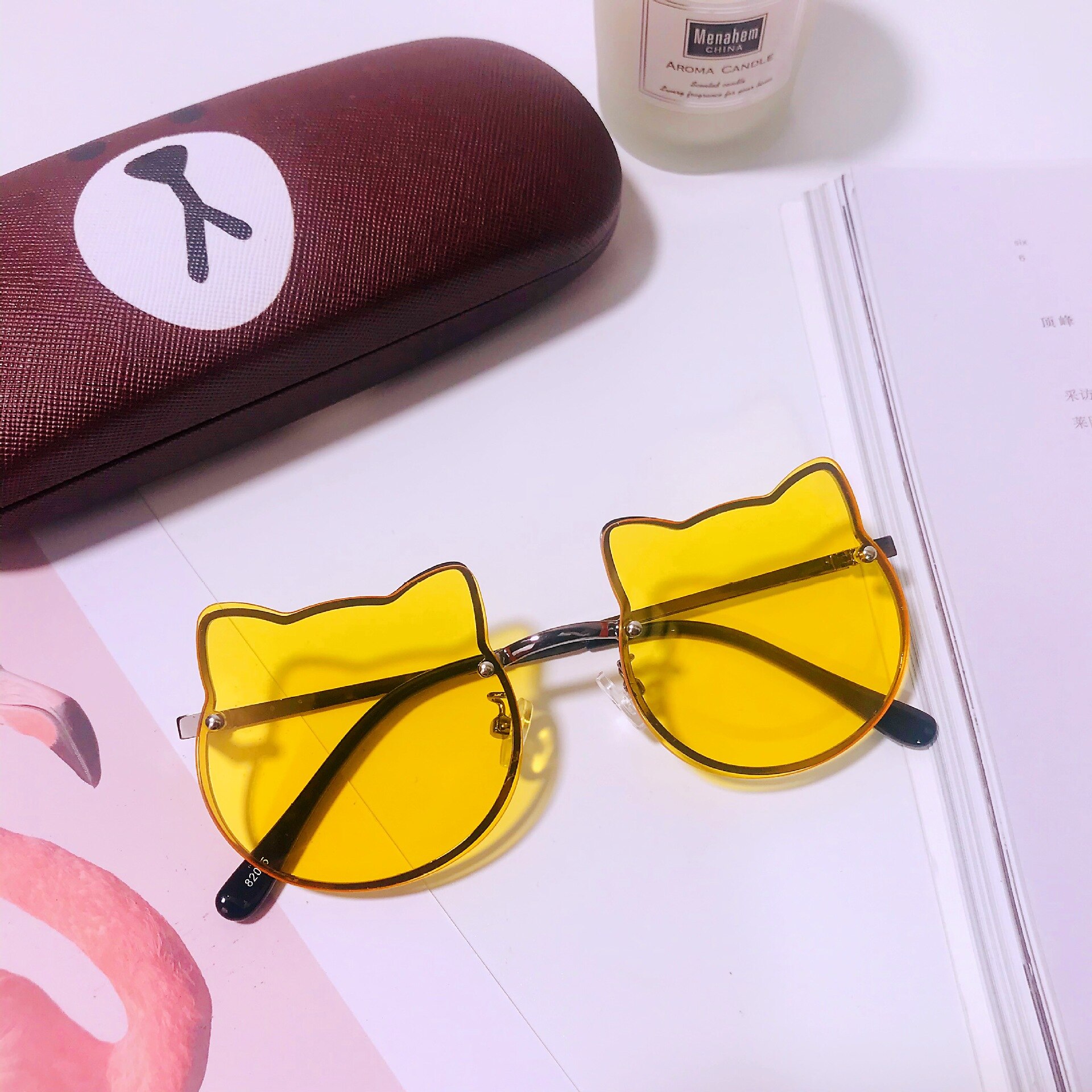 Kt stelløse børn baby solbriller børne solbriller kt børn solbriller pige solbriller: Gul