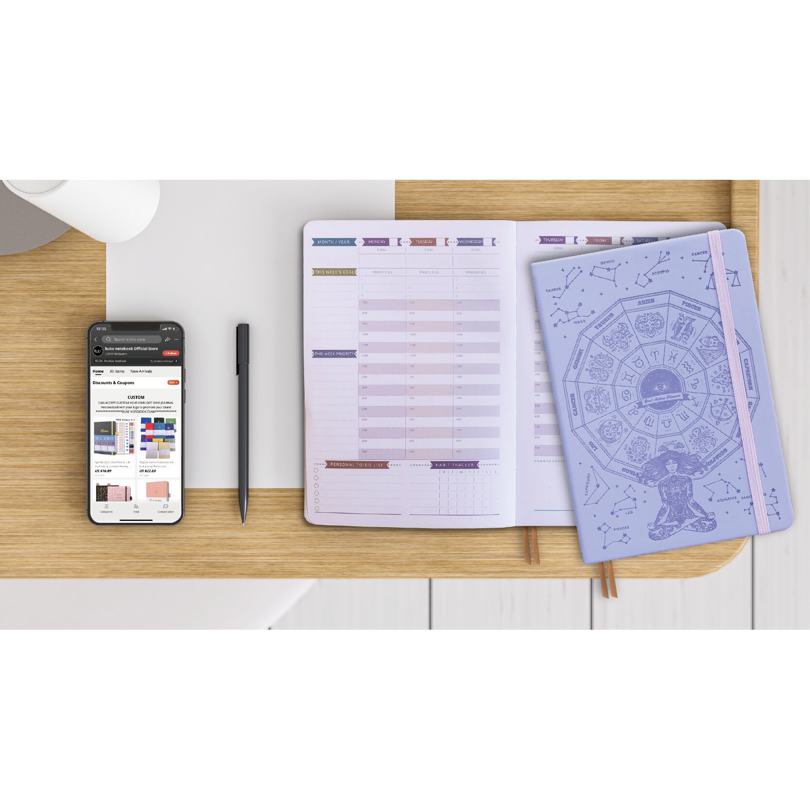 2022 Dagelijkse Doel Planner Undated Agenda Wekelijkse Maandelijkse Kalender Organisator Notebook Productiviteit