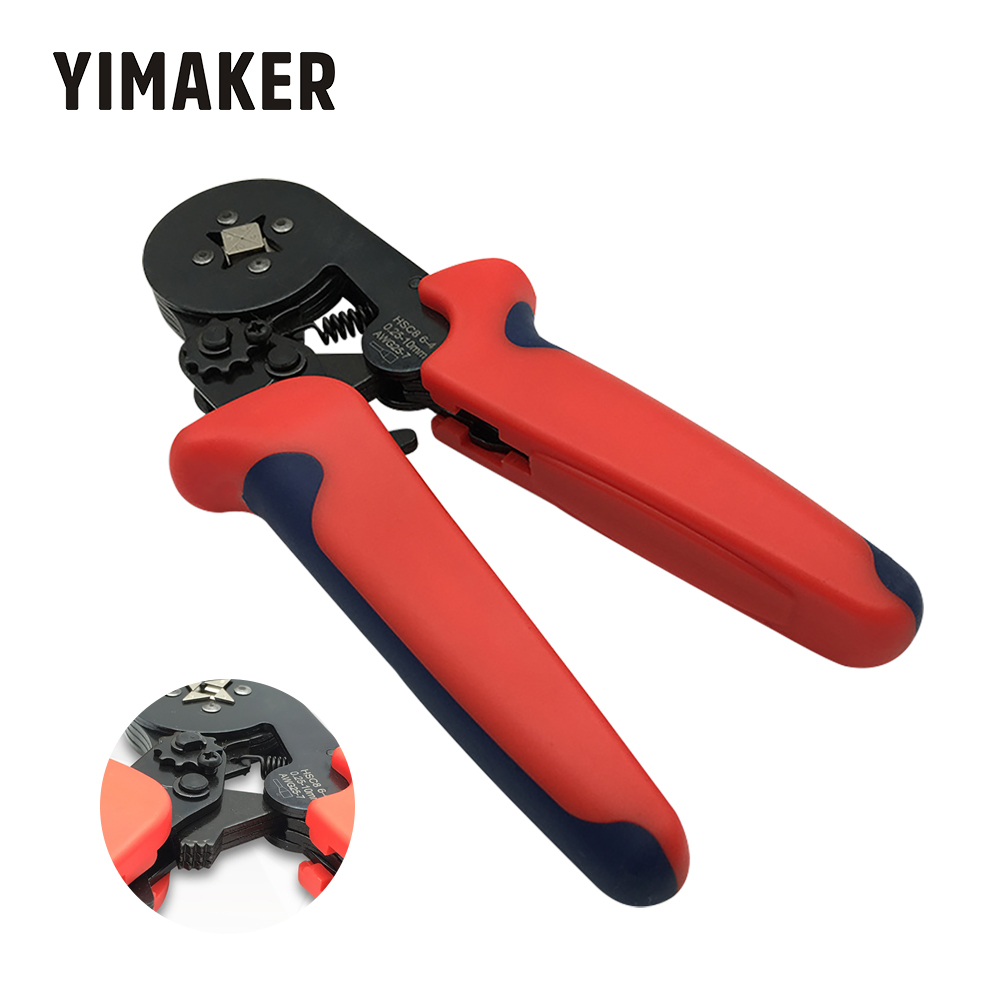 Yimaker crimper tangsæt 0.25-6/10mm selvjusterbart wire crimpværktøj 0.08-10 trykwirekabel tubecrimping tang