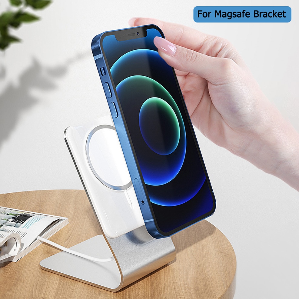 For Magsafe Qi Wireless Charger Bracket Phone Desktop Stand Holder For IPhone 12 Pro Max 12Mini Magnetic Wireless Charging