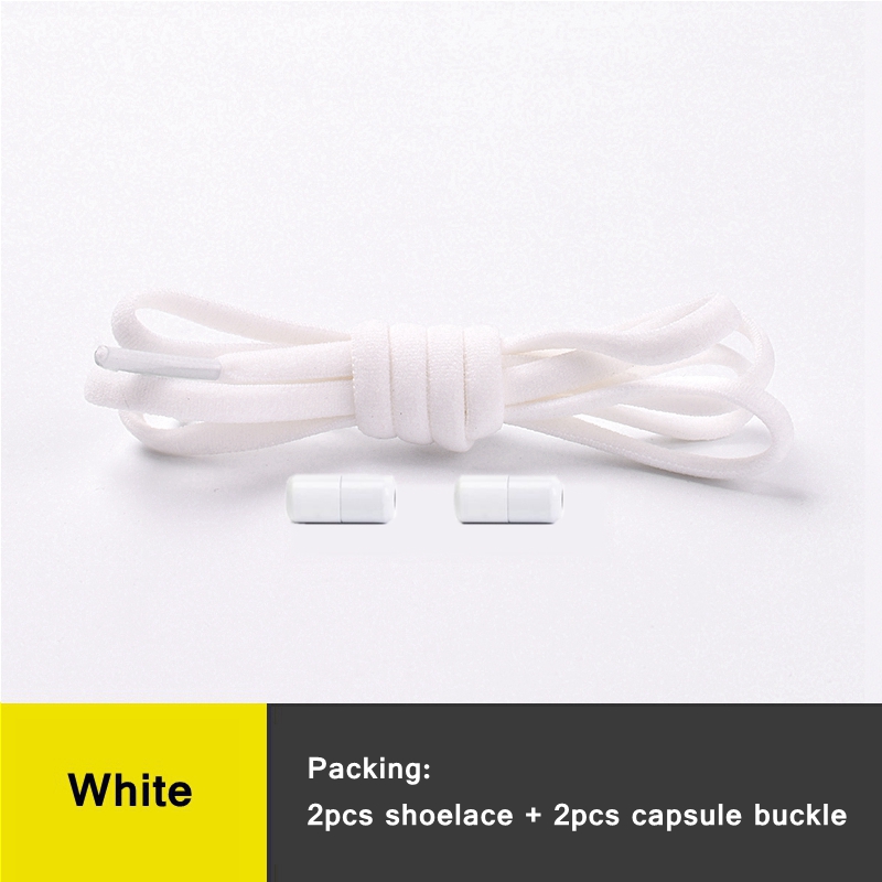 Elastic No Tie Shoelaces Semicircle Shoe Laces For Kids and Adult Metal Lock Sneakers Shoelace Boot Lazy Laces Shoe Strings