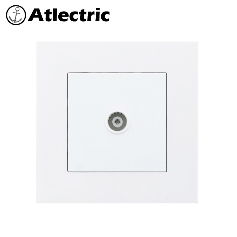 Atlectric PC Plastic Panel Internet TV Socket Rj45 Met TV Socket Dual Rj45 Poort Data Socket Outlet Plug 86mm * 86mm power outlet stopcontact