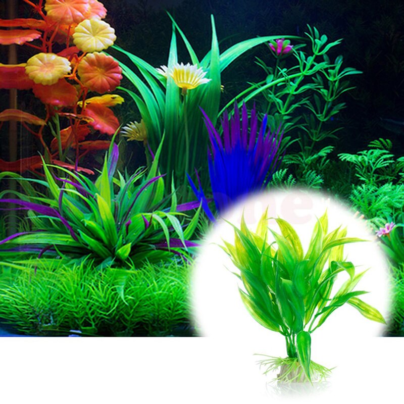 1PCS Pvc di Plastica Piante D'acquario Artificiale Della Decorazione 15 centimetri di Altezza: Default Title
